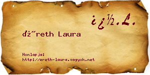 Éreth Laura névjegykártya